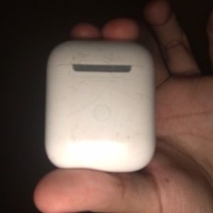 It’s scratched pretty much it both AirPods missing just the case